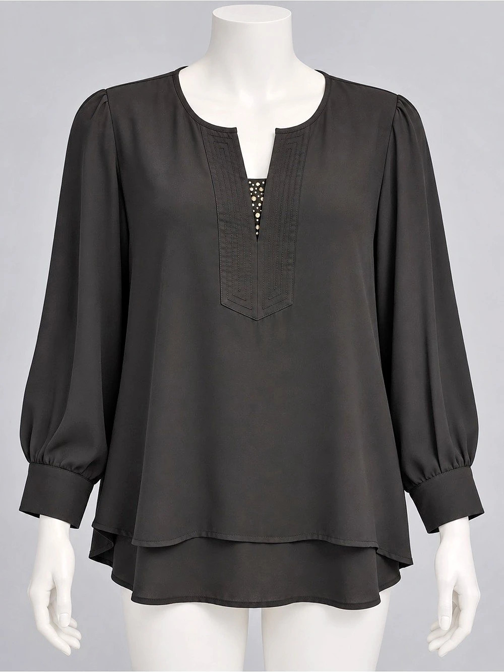 Style&co. Black Polyester Blouse Size Large